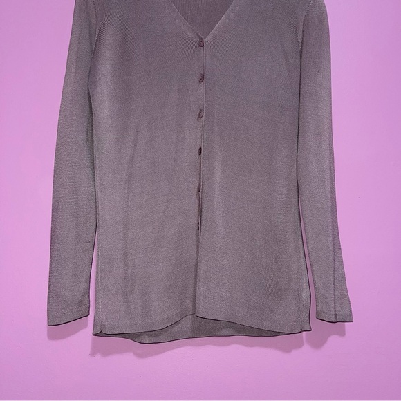 Brooks‎ Brothers Cardigan Sweater Women’s Small 100% Silk Purple Mauve Vintage - Picture 5 of 8